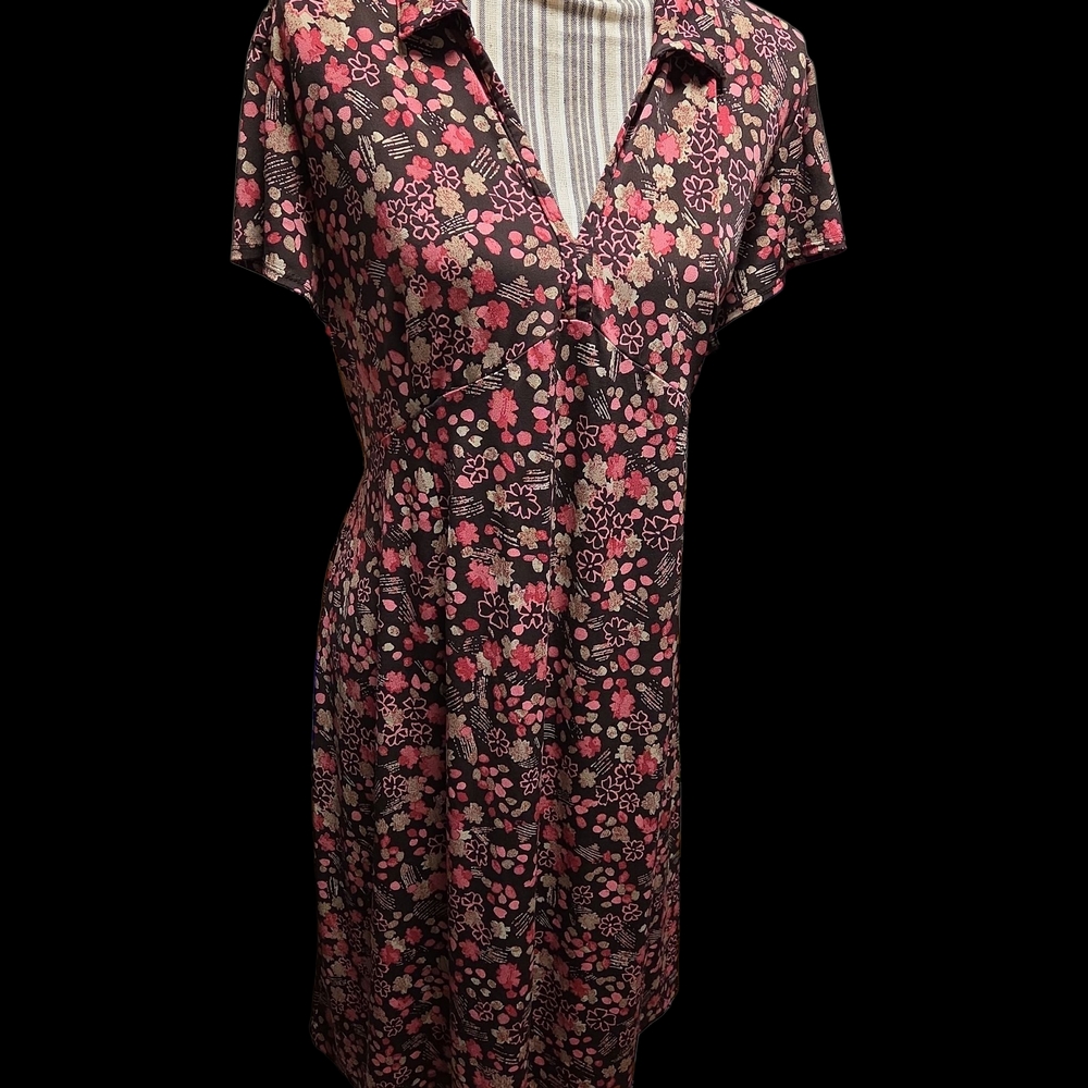 Motherhood Maternity Pink and Cream Floral Dress